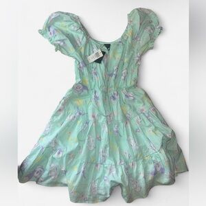 Disney Mint Green Midi Dress with Character Print